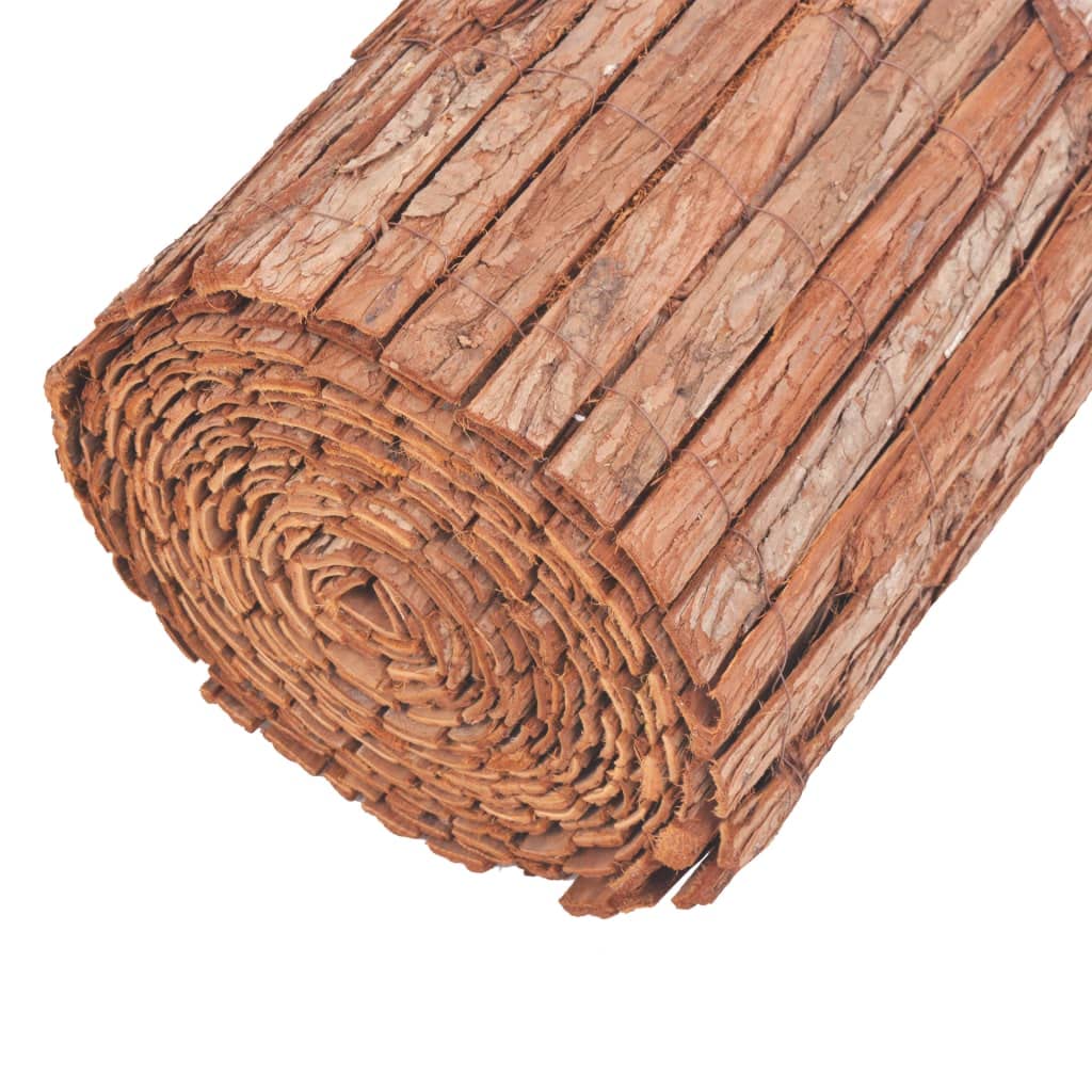 Elastyczne ogrodzenie z kory 1000 × 50 cm, naturalne obramowanie ogrodowe z kory, lekkie i elastyczne do grządek, ścieżek i podjazdów