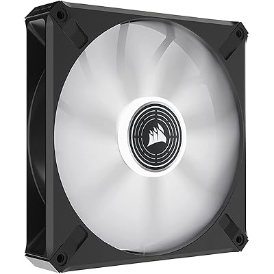 CORSAIR ML140 LED ELITE、AirGuide 付き 140mm 磁気浮上式 ホワイト LED ファン、増設用シングルパック CO-90501 …