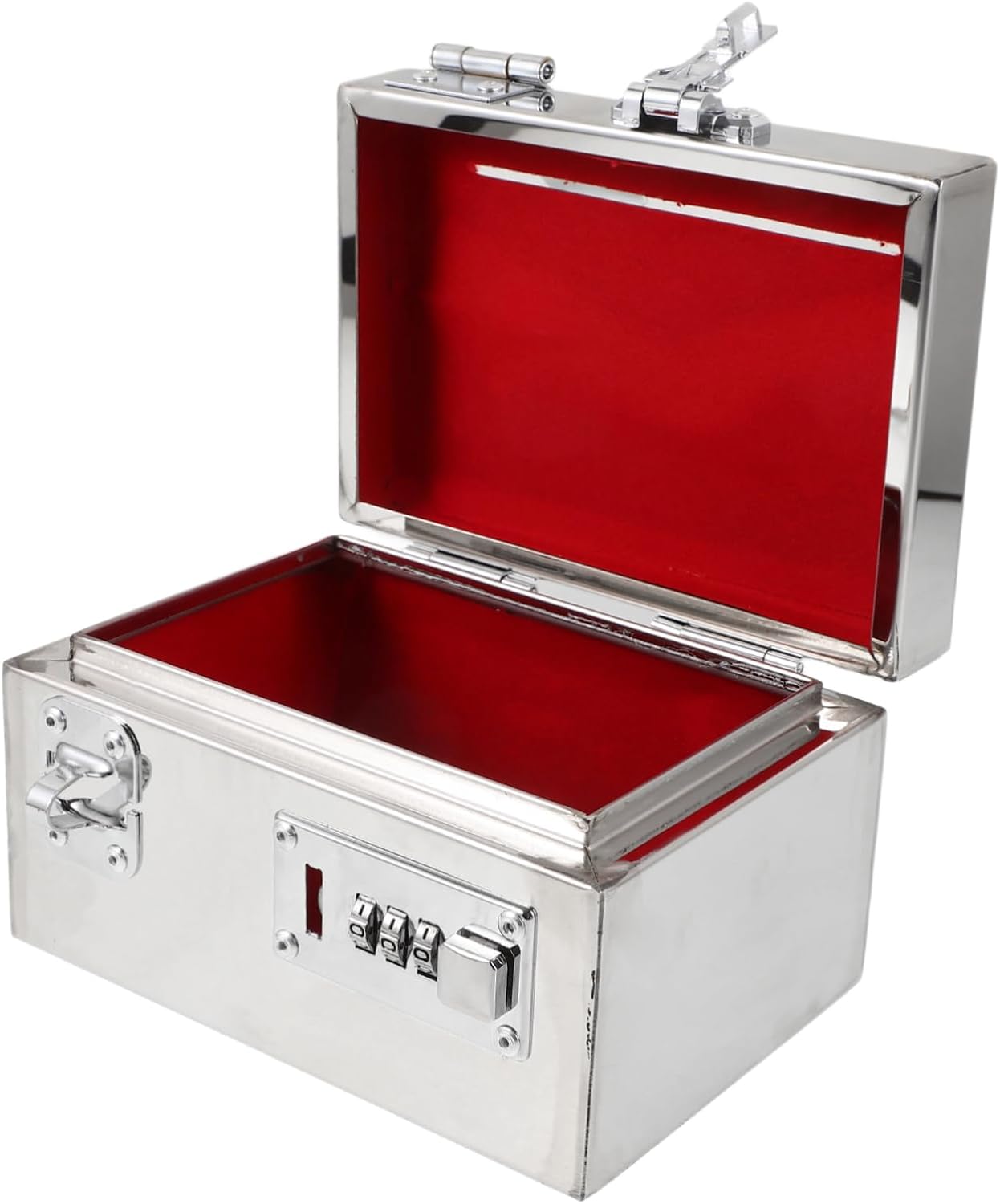 BESTonZON Cashbox Box Lock Unique Piggy Bank Money Bank Coins Container Portable Coin Cash Saving Pot