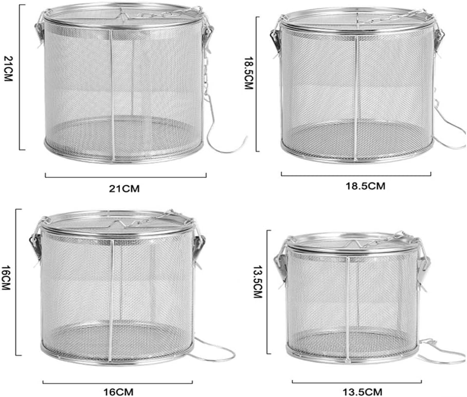 Large Capacity Stainless Steel Fine Mesh Strainer Gravy Soup Taste Spice Box Basket Brine Hot Pot Slag Separation Colander Strainers Basket Tea Infuser (Color : 30x30cm)