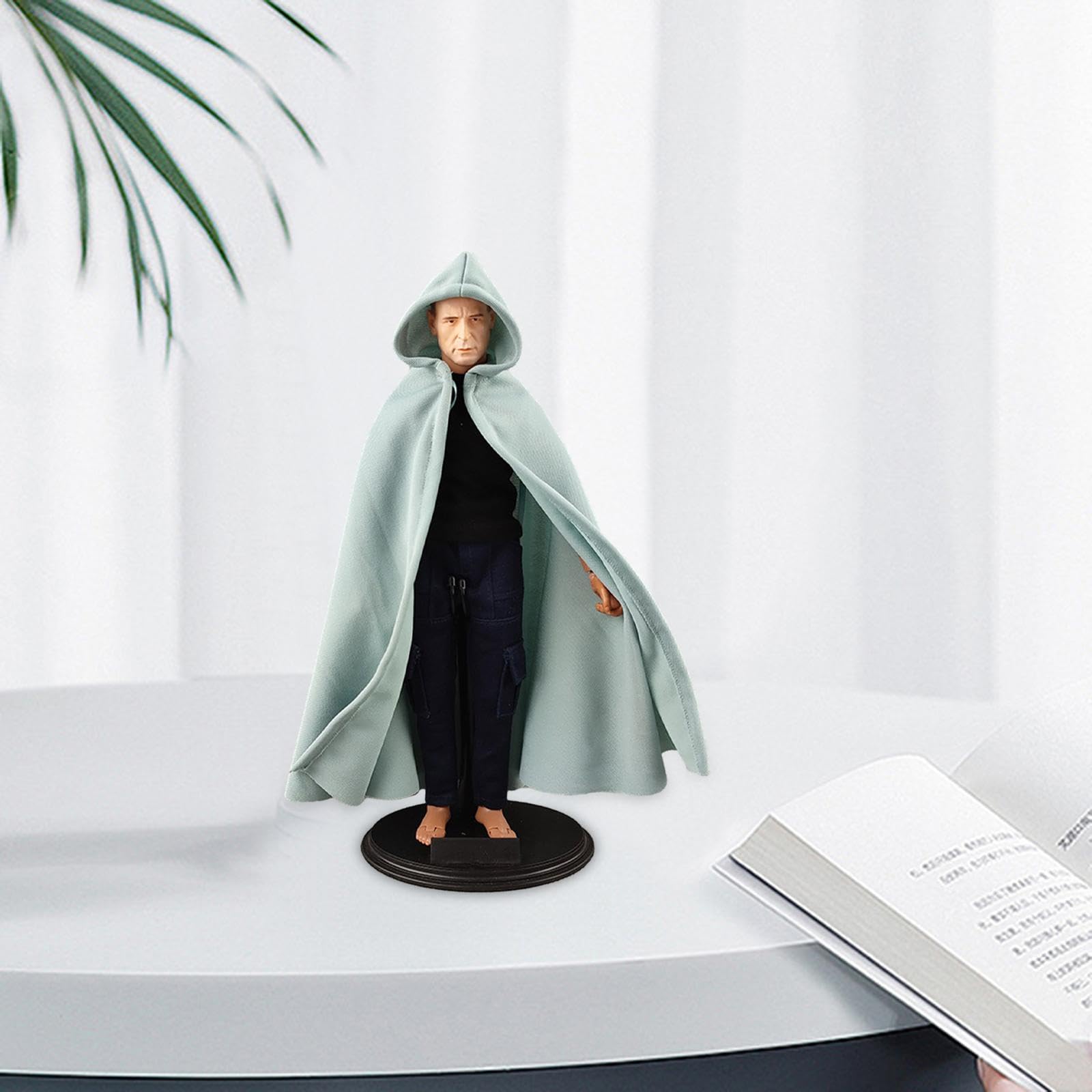 Badiman 1/6 Scale Soldier Cloak – Blue Hooded Cape For 12" Action Figures & 30cm BJD Dolls - View #5