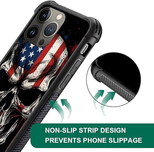 Vista 147 de Funda compatible con iPhone 13 Pro, diseño de patrón para iPhone 13 Pro, fundas para mujeres y niñas, Betsy Ross 13 estrellas de madera con bandera