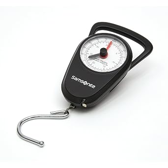 Samsonite  Luggage Scale, Manual, 5"H x 2"W x 4"D, Black, Black, 5" x 2" x 4"