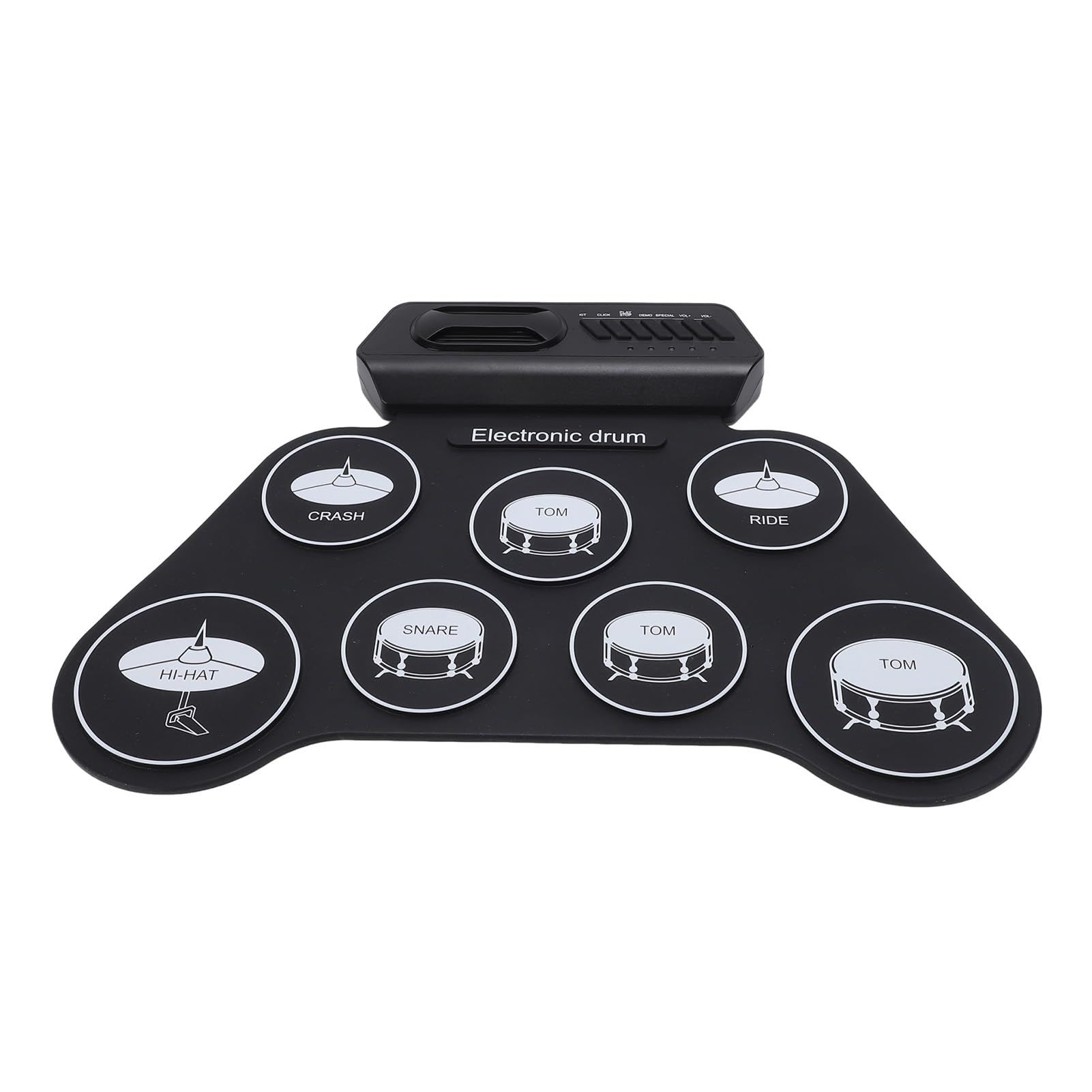 Batería Electrónica Silenciosa, Set Silicina Suave Septimo con Metrónomo Integrado, para Práctica Casera Educación Musical Niños y Adultos Aprendizaje Regalo