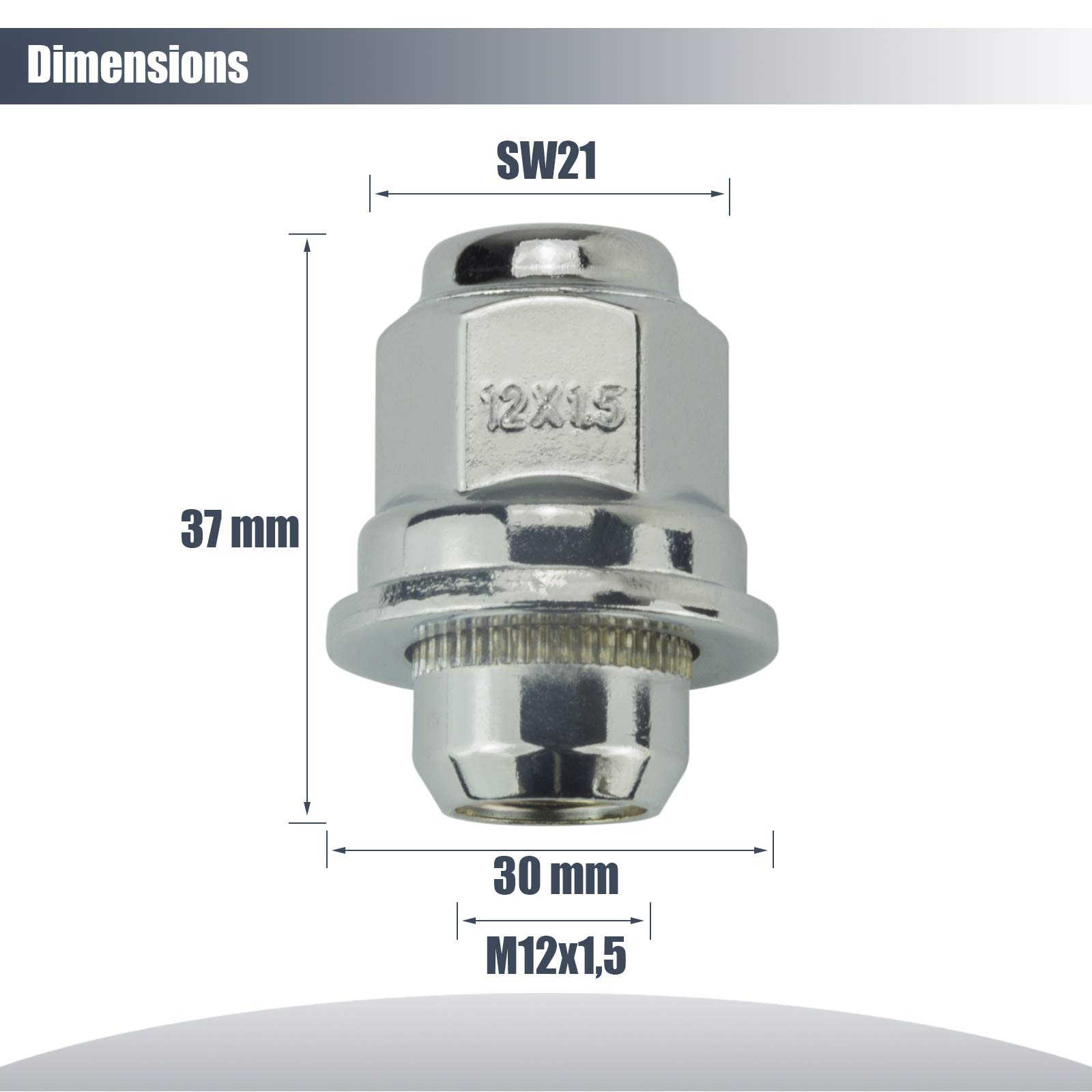 Kit Dadi Viti Ruote TESLA MODELLO 3 Elettricità 2021 20 Viti - Foto 6