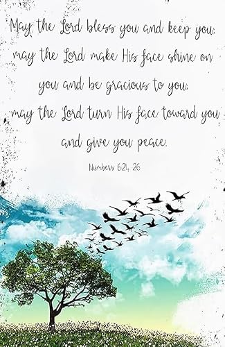 SSOPTMCB Bible Verse Wall-Art May The Lord Bless You Numbers 6 24 Poster Christian Gift Scripture Decor for Bedroom Prayer Room(Framed,12x18inch(30x45cm))