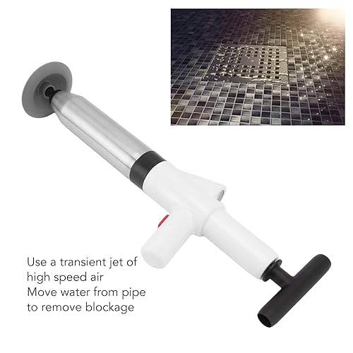 Miniatura 3 de Émbolo de inodoro, kit de desagüe de aire, equipo de dragado neumático manual con ventosas de 4 tamaños, émbolo de fregadero para baño, cocina,