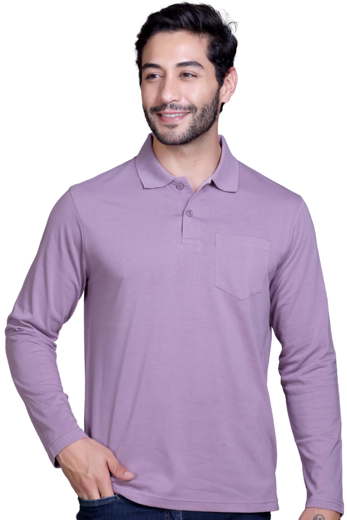 sane originals Full Sleeves Collar T-Shirt for Men with Pocket || Cotton Polos for Men || Gents T-Shirt-picture-19