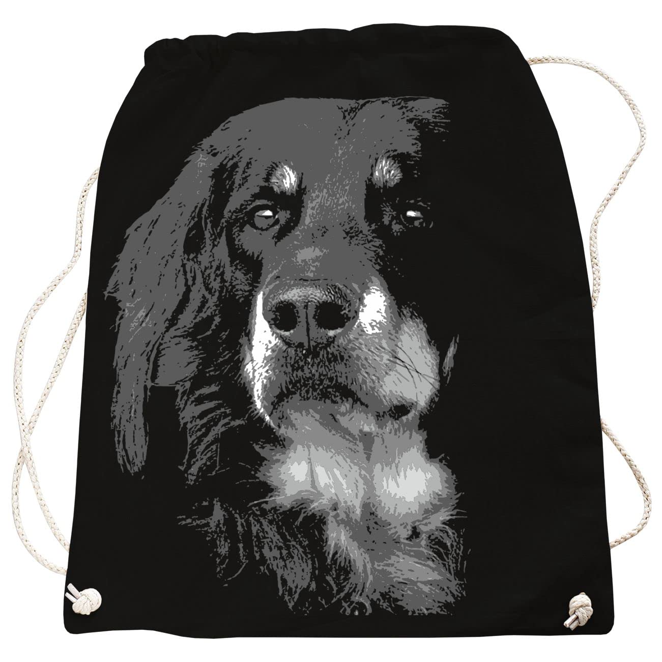 Baumwoll-Rucksack Mit Foxterrier-Motiv – Ca. 37x46 Cm, 12 Liter, Als Gassi-Beutel Nutzbar