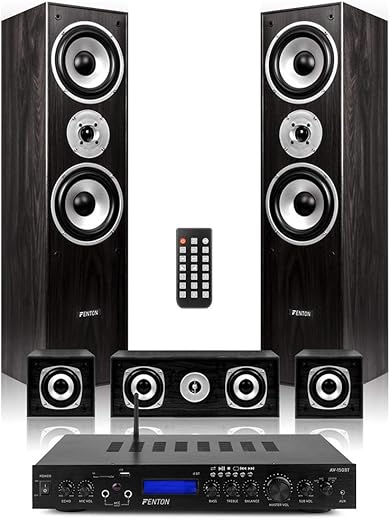 Fenton 5.0 Home Cinema Surround Sound System - Black Theatre System with...