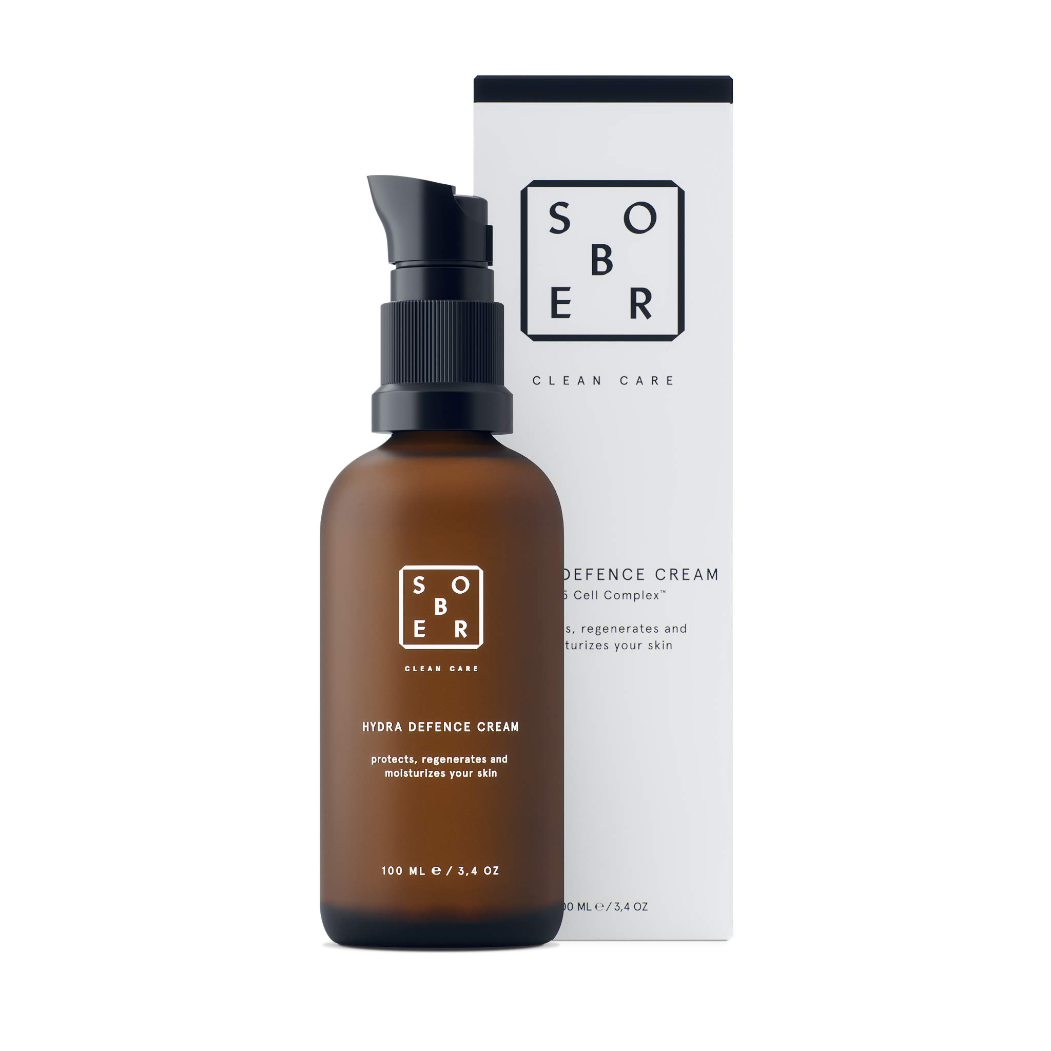 sober® | Hydra Defence Cream | vitalisierende Feuchtigkeitscreme mit Hyaluron, Vitamin C,Aminosäuren und D5 Cell Complex™