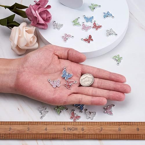 Vista 44 de Cheriswelry 30 dijes de aleación de cono de pino y ardilla, chapados en oro claro, con forma de cono de pino y ardilla, adornos colgantes de 0.47 a