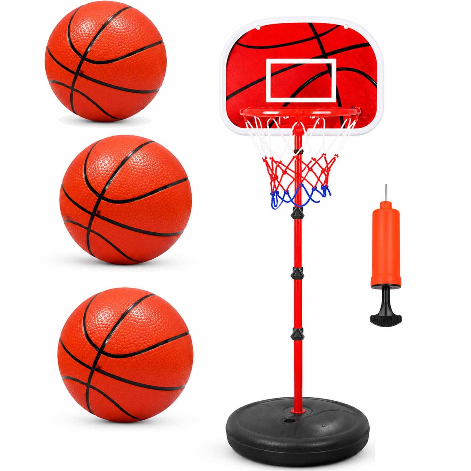 Aro de Baloncesto portátil, Altura Ajustable de 63-165 cm