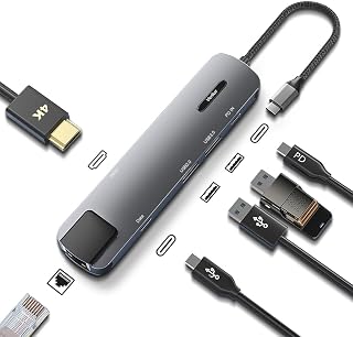ELEPHANTBOAT® USB C Hub 6 in 1