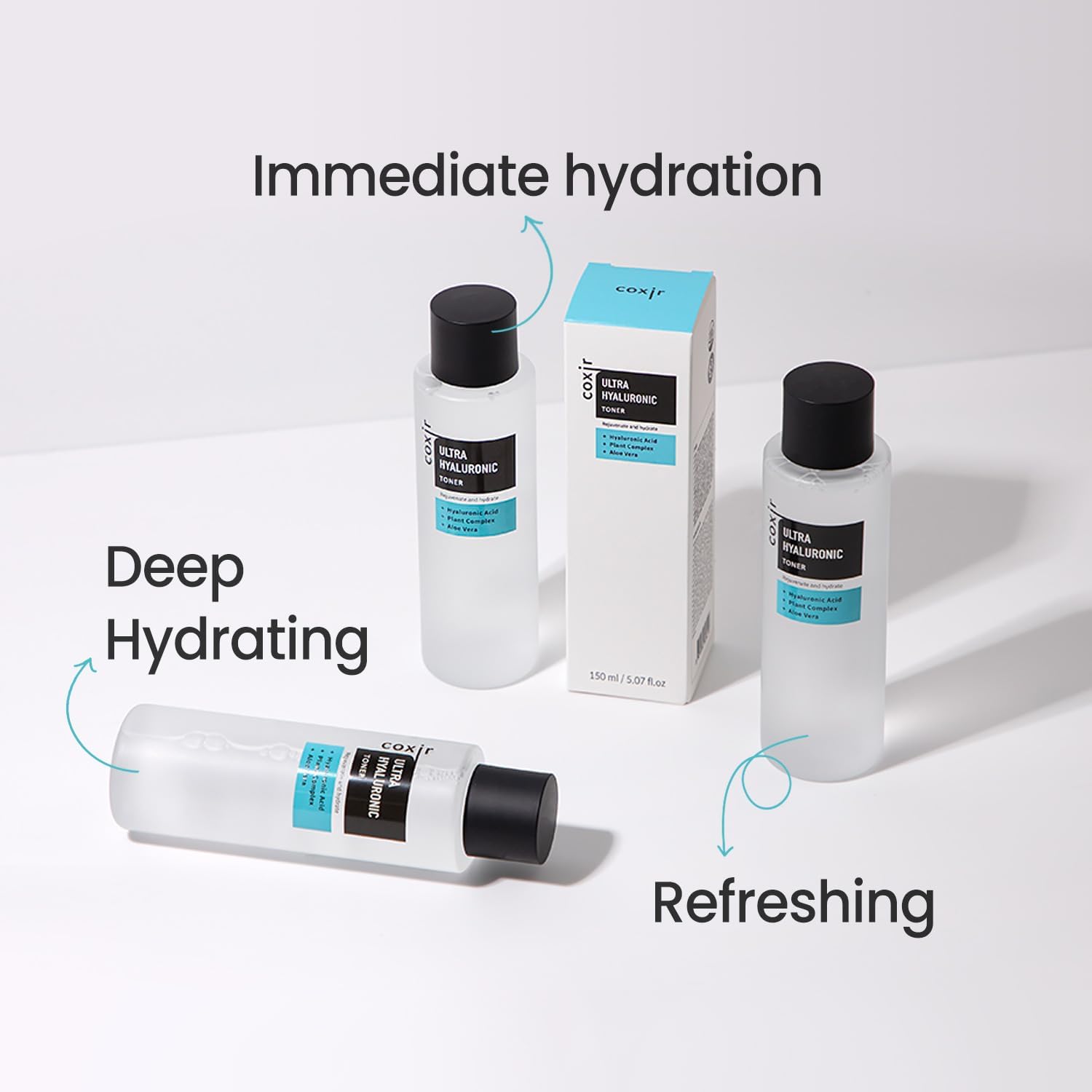 coxir Ultra HYALURONIC Acid Toner | HYDRATION-14-Complex| Hydrating, Smoothing, Calming, Moisturizing, Paraben Free, Cruelty Free, Korean Skin Care [150ml/5.07 fl.oz.] - Image 6