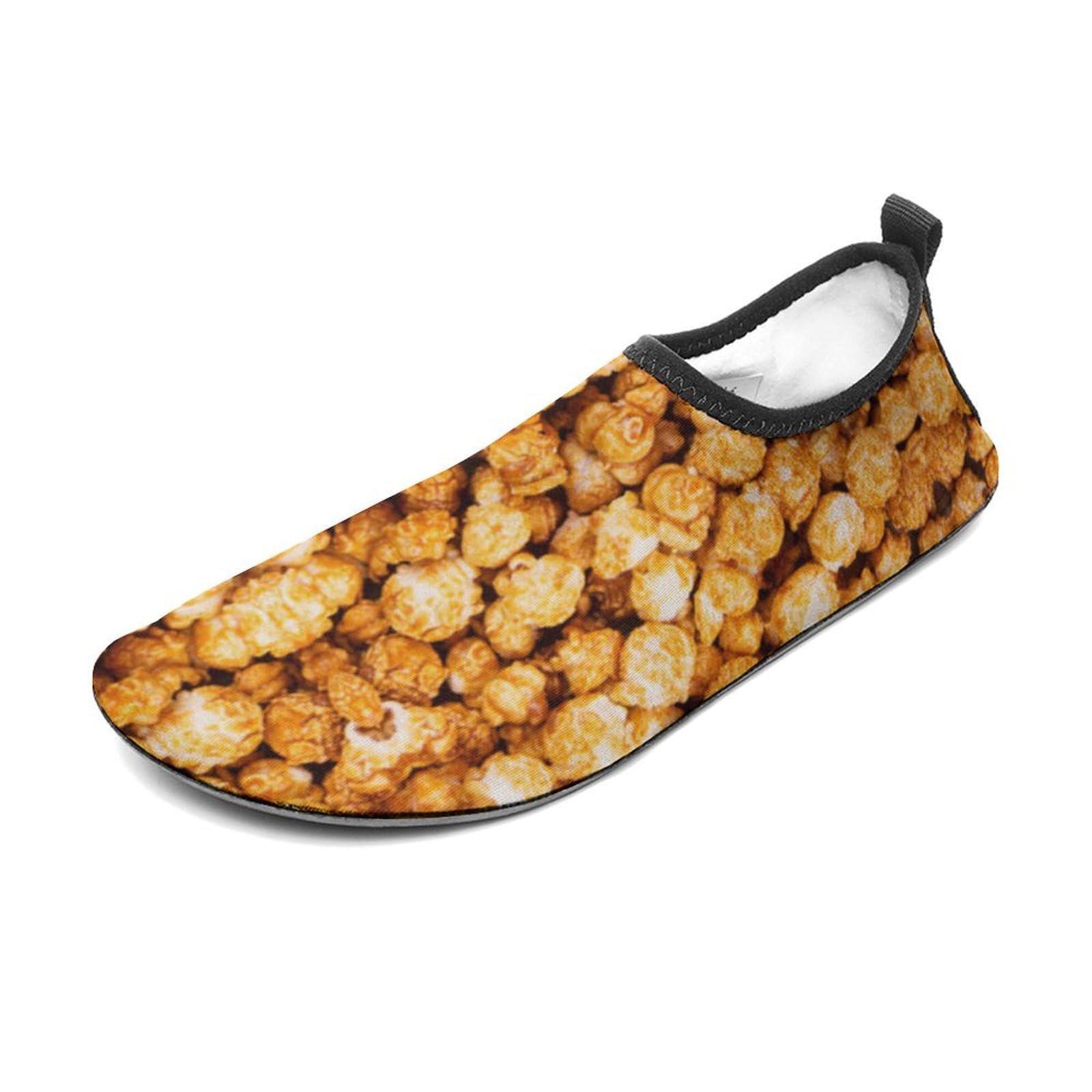 CSEMEIE Golden Caramel Popcorn Pattern Water Shoes Beach Shoes Aqua Socks for Women Men Swimming Yoga