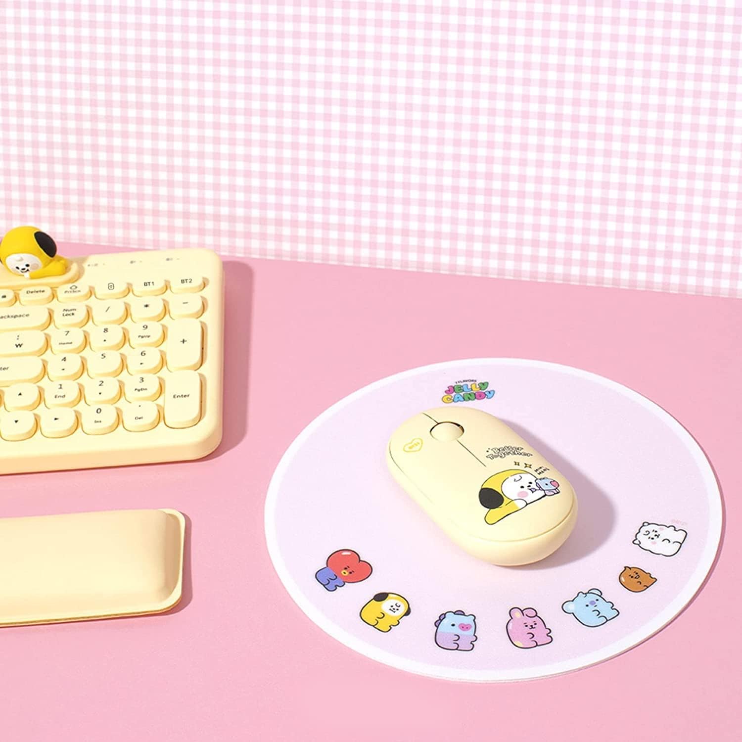 BTS Inspired Characters Multi Pairing Wireless Mouse, Little Buddy Baby Better Together Edition, All in Their Own Cute Style & Colors (SHOOKY)