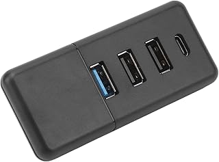 Glove Box USB Hub, 4-in-1 USB Hub Glove Box Docking Station Compatible with Tesla Model Y Model 3 for Charging Data Transferring Games Music