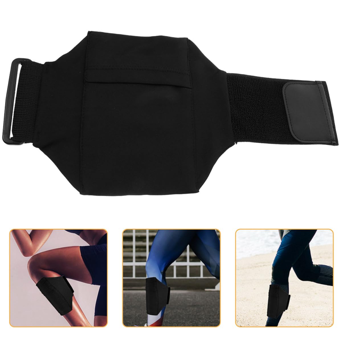 STOBAZA 10 Pezzi Fascia per Telefono da Gamba Regolabile per Corsa e | Banda Elastica Traspirante, Chiusura a Strappo Sicura, per Carte e Smartphone, Unisex Uomo Donna