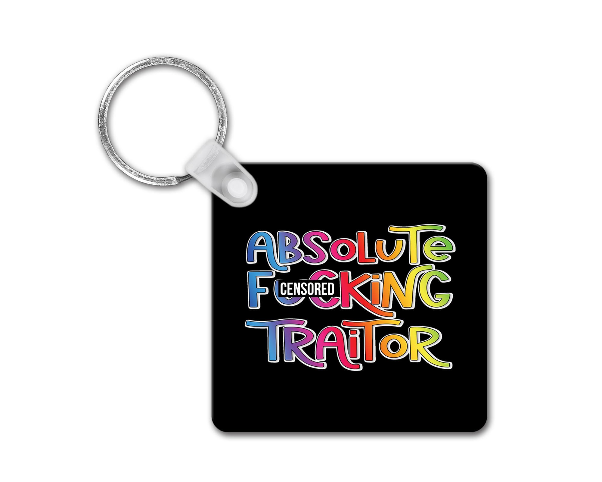 Rib Ticklerz Multicolor - Funny Keyring - Funny Leaving Work Gift For Colleague - Absolute F*Cking Traitor - Joke Present - New Job Gift Goodbye Farewell Work Bestie - Skr36