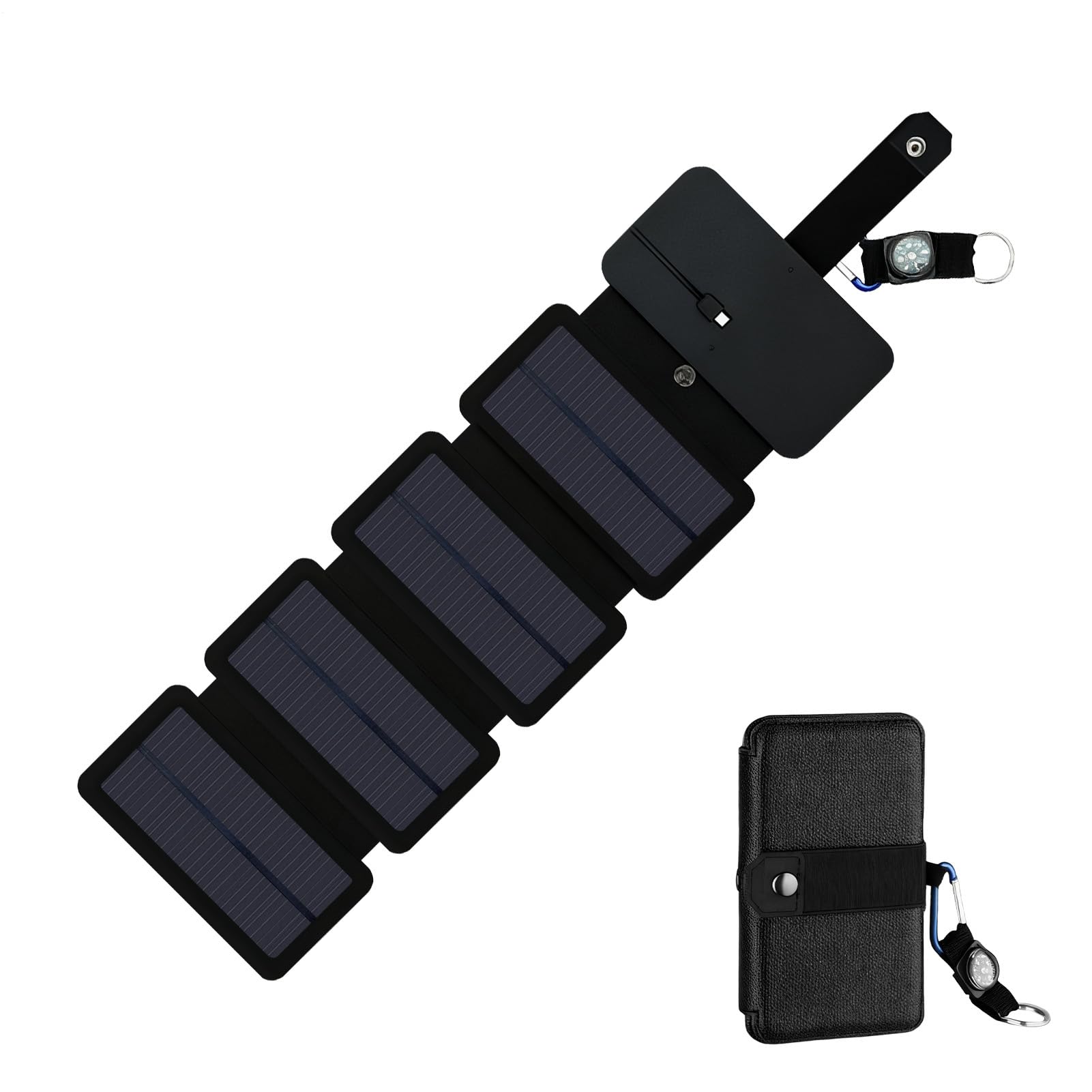 Cargador de panel solar impermeable con diseño plegable de alta eficiencia USB 8