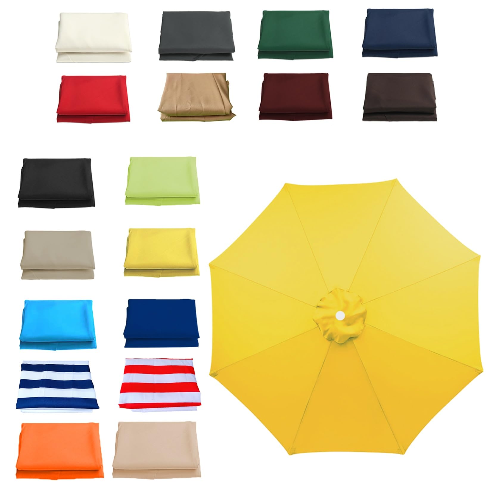 Pink Palm Patio Umbrella Replacement Canopy Top 11.5FT 9.8FT 8.8FT 8.2FT Parasol Canopy Cover for Outdoor Backyard Pool Umbrellas Cantilever Parasol Replacement Cover(Yellow,8 RIBS/300CM(9.8FT))