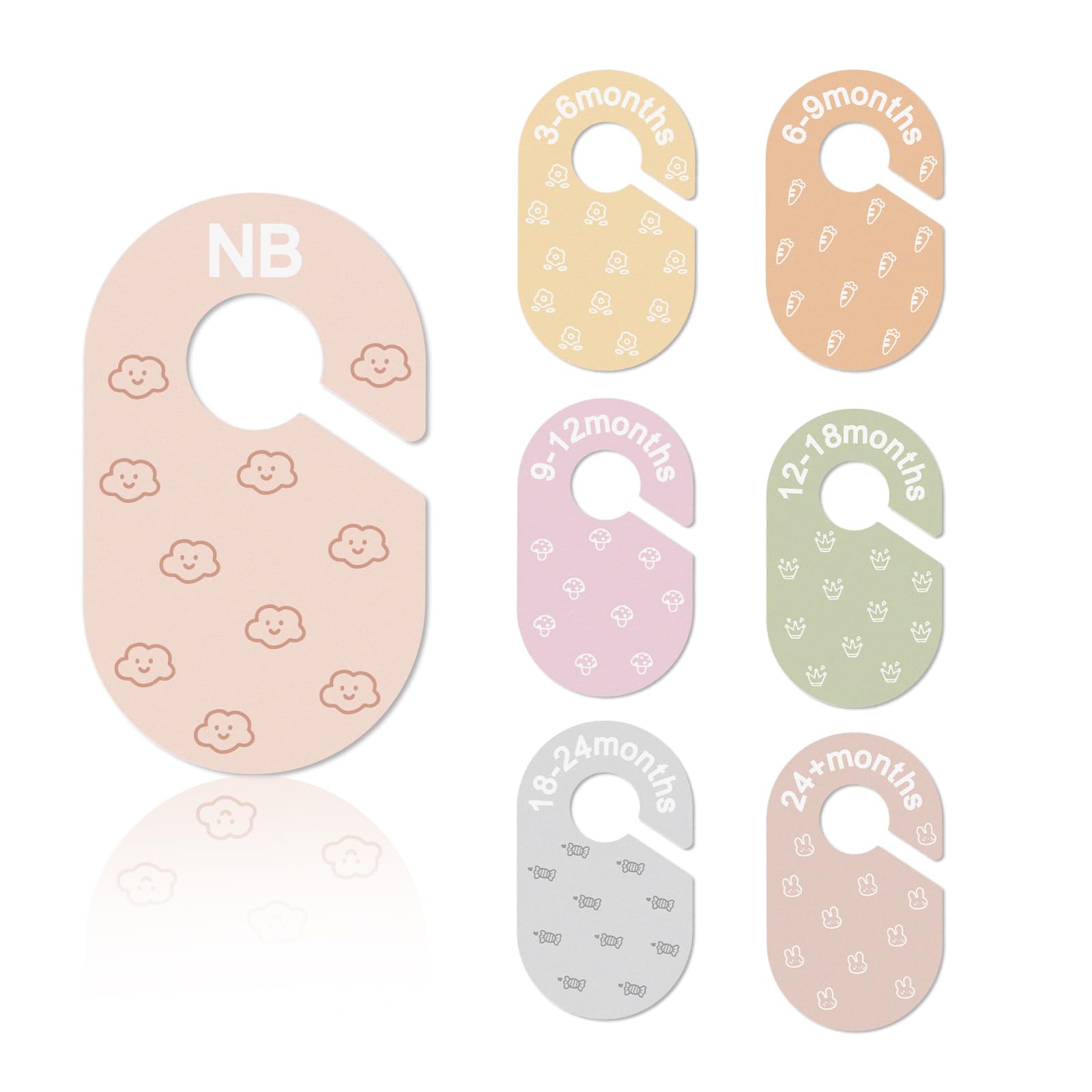 slapaflife Baby Closet Dividers Double-Sided Cute Design Baby Clothes Dividers for Closet Baby Clothes Organizer for Sorting Clothing