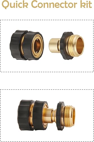 Miniatura 5 de Conector rápido de manguera de jardín de 34 pulgadas, accesorios de manguera de conexión rápida macho y hembra, juego de 6