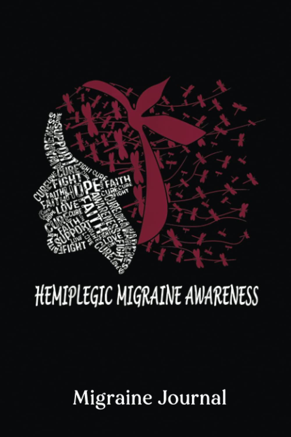 Migraine Journal: We Wear Burgundy For Hemiplegic Migraine Awareness |Migraine Headache Log, Chronic Headache, Headache Book | Record Location, Severity, Duration... Diary For Women, Men And Kids.