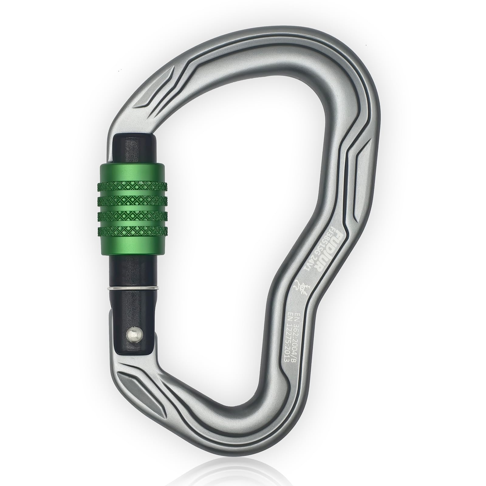 CE Certified 30KN Screwgate Locking Climbing Carabiner Clip Lock Heavy Duty Carabiner for Rock Climbing Hammocks Rappelling Rescue and Hunting D-Shaped