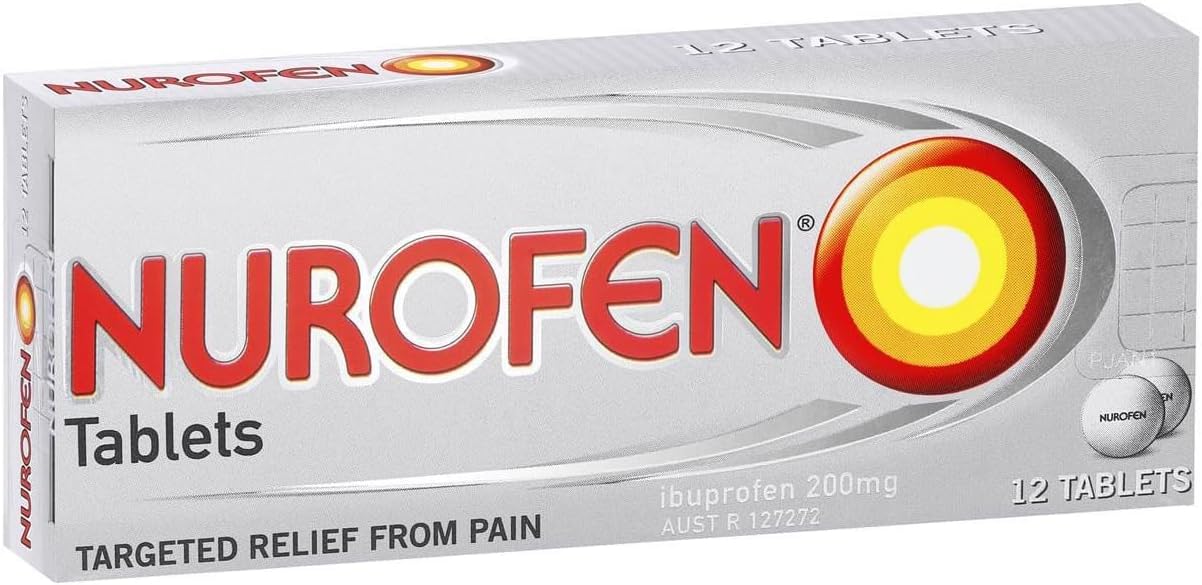 Nurofen Tablets Pain and Inflammation Relief 200mg Ibuprofen 12 Pack ...
