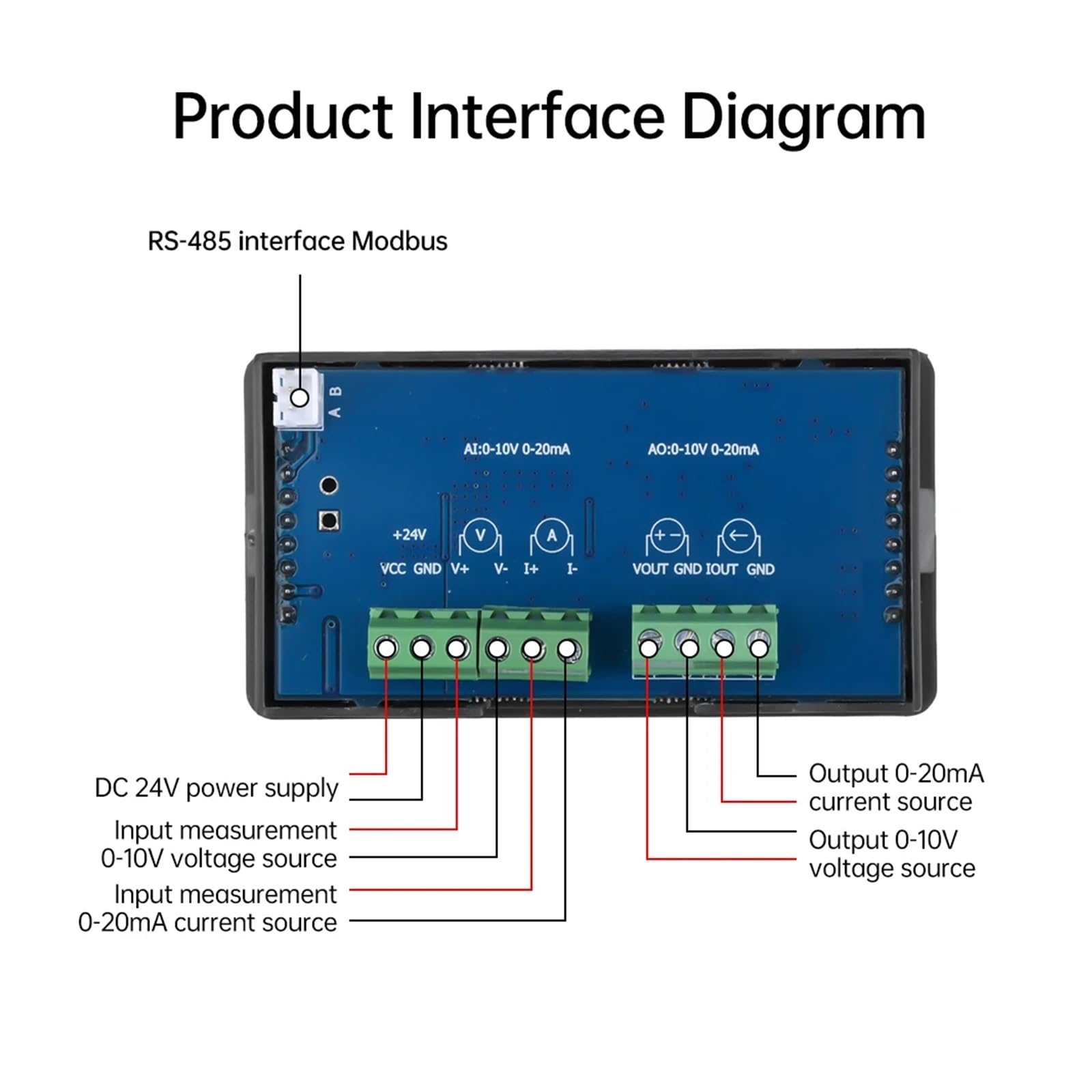 MIUYTRN DC 0/2-10 V 0/4-20 mA Hochpräziser digitaler Signalgenerator Stromquelle Analoger Eingangs-/Ausgang Messfrequenzgenerator(with Modbus)