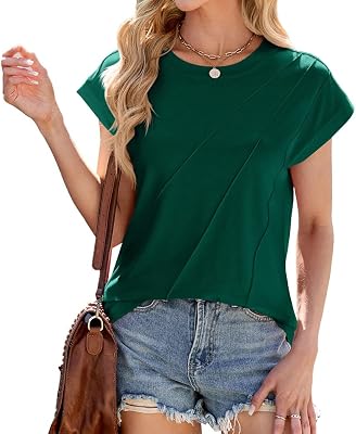 Summer t Shirts for Women Tee Women’s Short Sleeve Tops Womens Tops Dressy Casual Top 2025 Blouses Shirt Women’s Clothing