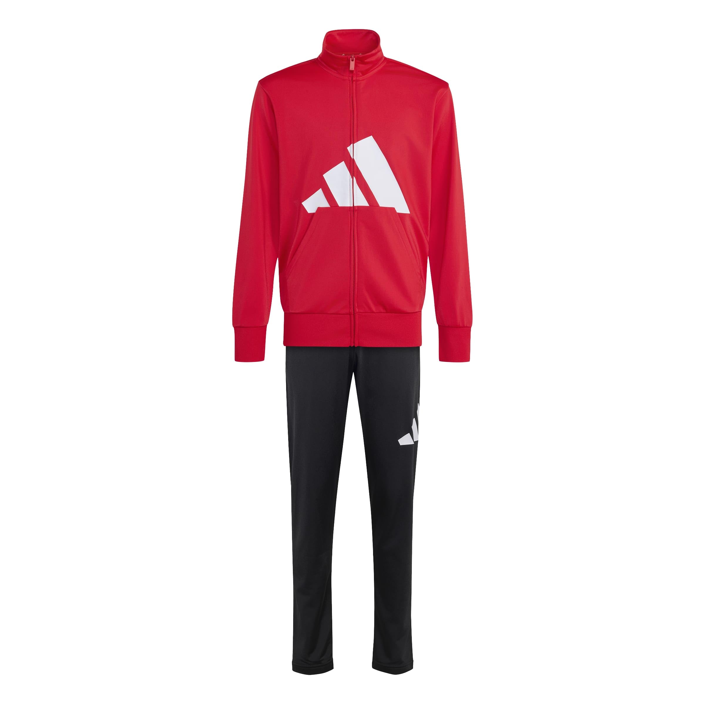 adidas Unisex niños Essentials Big Logo Climacool Track_Suit, pure ruby/white, 9-10 Years