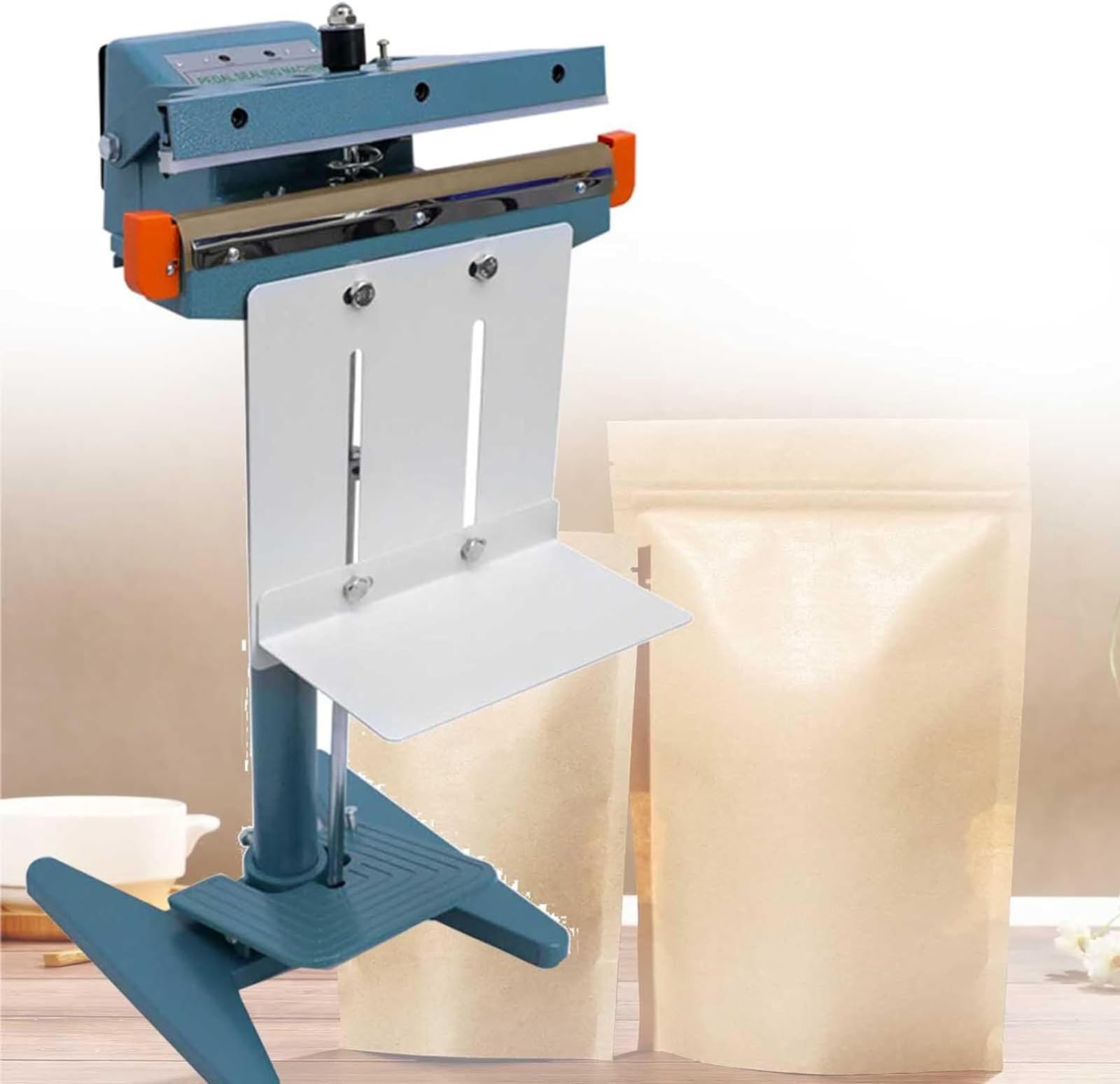Thermoscellant à pédale pour pédale - Machine à sceller à impulsion à température constante - 350 mm - Pour films thermoplastiques - Options unilatérale et double face