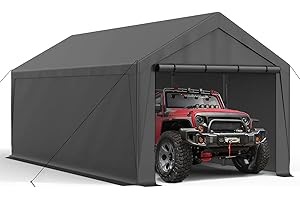 10x17 Heavy Duty Portable Carport Garage for Cars, Boats, Storage