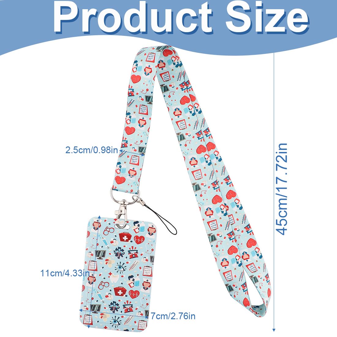 Portabadge Con Cordino Per Collo - Design Unicorno Per Carte ID E Telefono - Foto 4