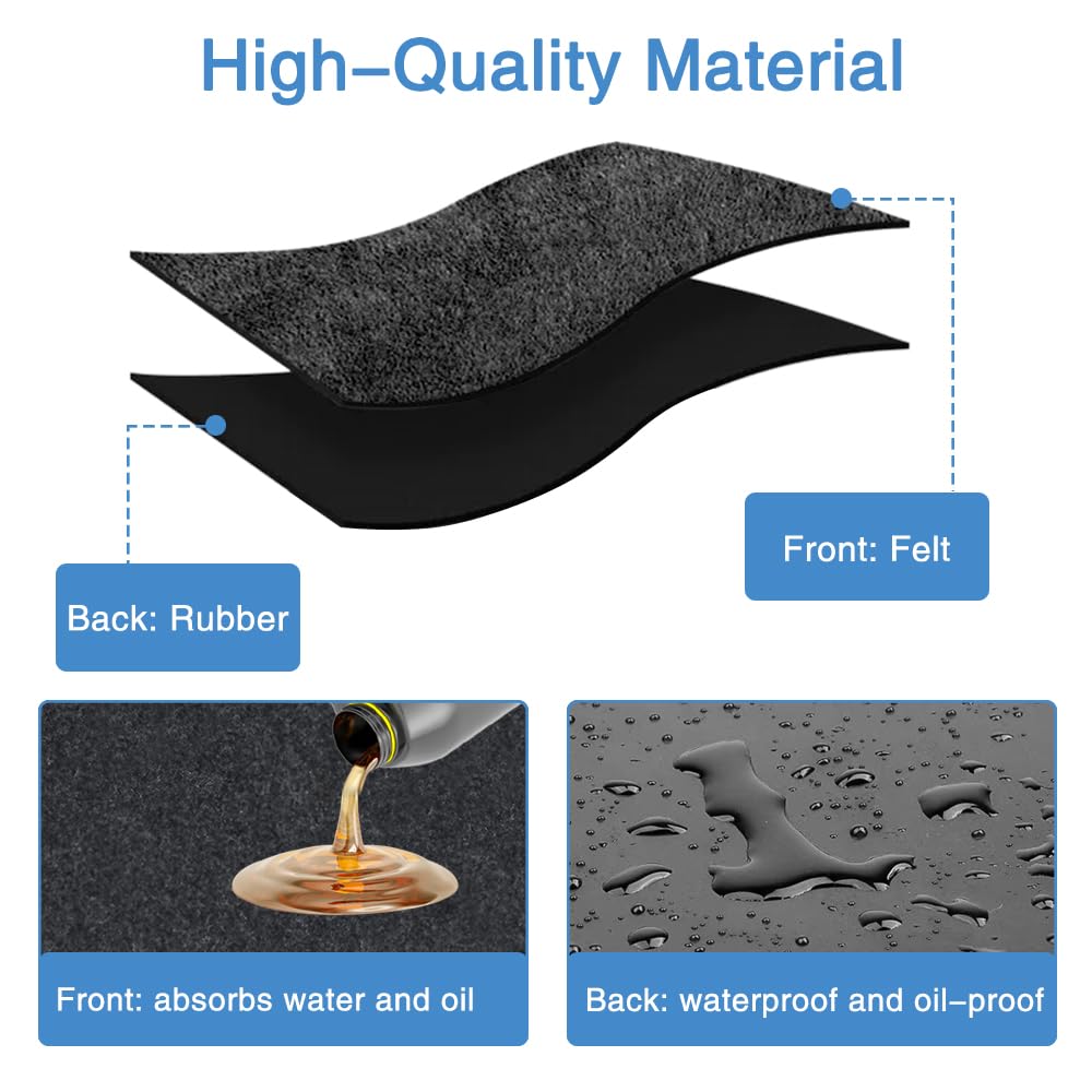 Walser Premium Öl Auffangmatte 100x200 cm, Qualitätssieger Sehr Gut*, Werkbank Unterlage, Garagenboden Matten 1 Stück, Garagenmatte Auto, Motorrad Matte Garage, Auto Unterleger, Werkstatt Ölmatte