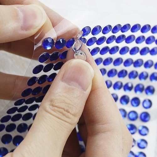 Miniatura 4 de Calcomanías de gemas de 4 tamaños, 3450.236 in, calcomanías de diamantes de imitación autoadhesivas para maquillaje, gemas para la cara, joyas para