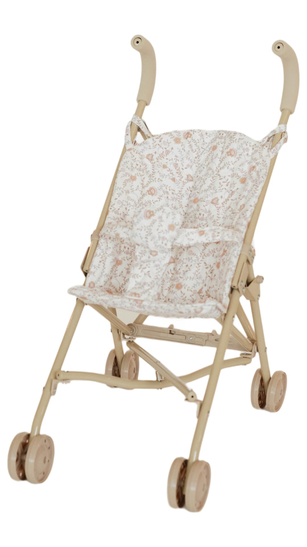 Doll Stroller – Neutral Color Lightweight & Flexible Stroller - Baby Doll Stroller for Kids 3+ - Chic Floral Print