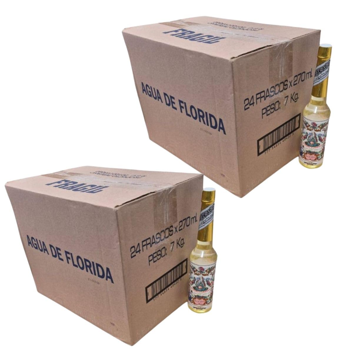 Pack de 2 Cajas de Agua Florida 48 unidades | Cajas de 24 unidades de 270 ml cada botella de Agua Florid Murray & Lanman | Fragancia Espiritual Tradicional | Limpieza Energética y del Hogar