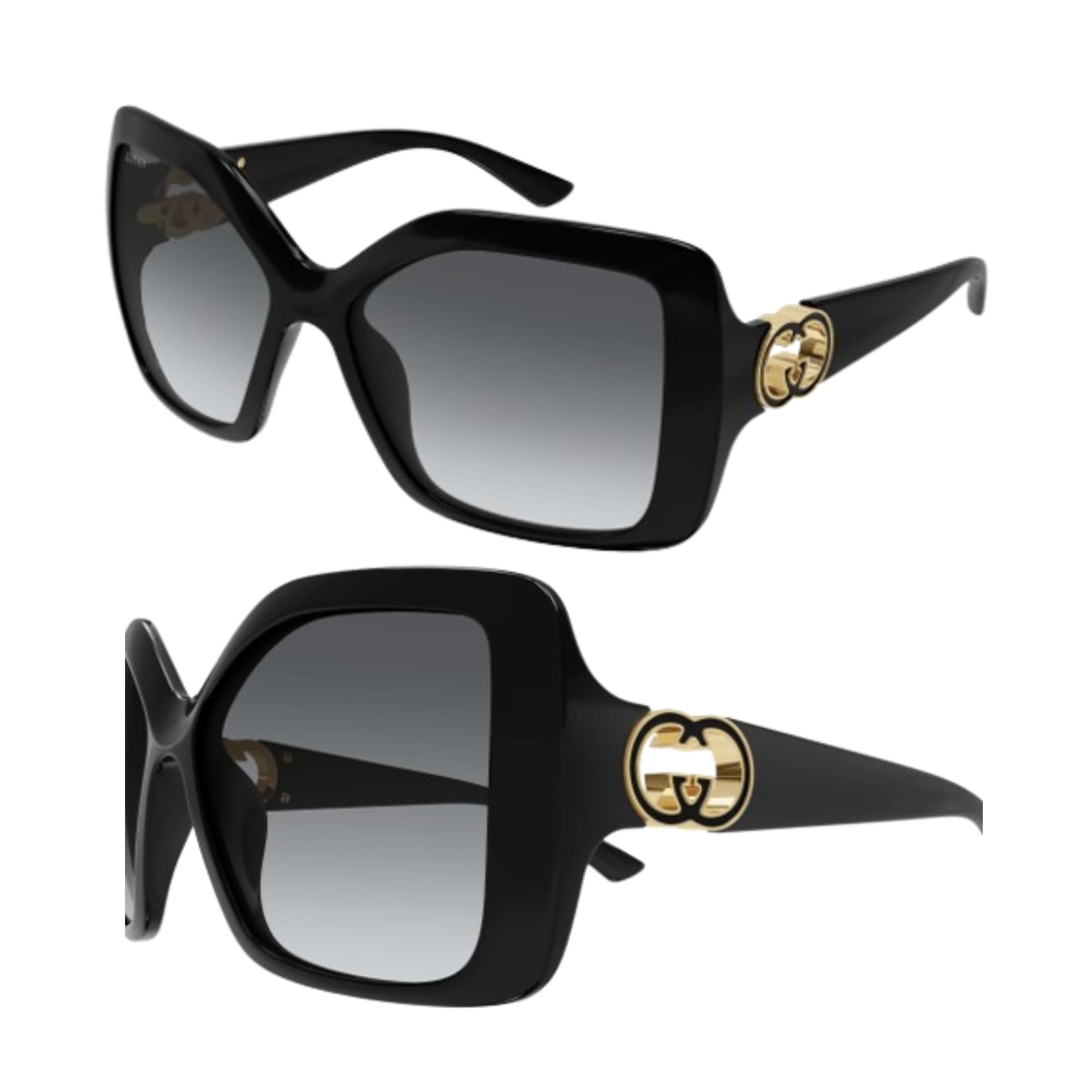 Gucci GG2015S WrapAround GG Interlocking Logo Sunglasses wih Luxury Eyewear Kit