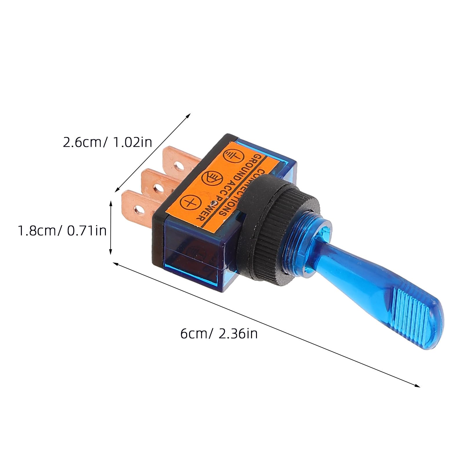 4 Stück LED Beleuchteter Kleiner Wippschalter 12 V 20 A