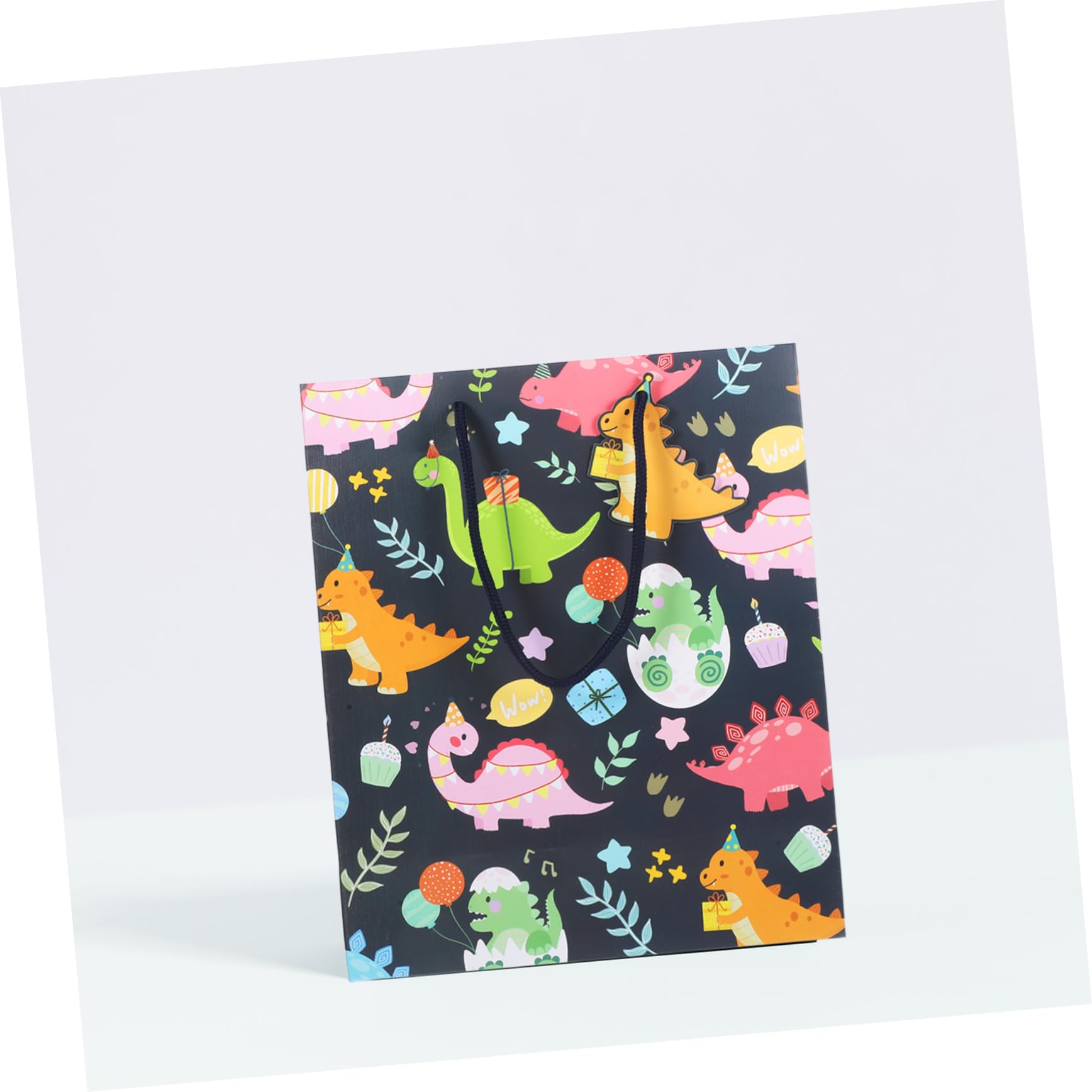 SOLUSTRE 12 Stück Dinosaurier Partytüten aus Papier mit Henkeln Dekorative Geschenktasche mit Cartoon Motiv für Jungen zum Geburtstag