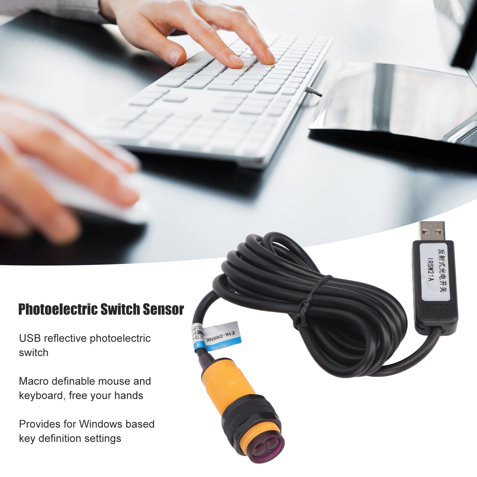 Reflektierender USB-Lichtschranke mit USB-Infrarotsensor für Spiele, Büro, Mechanische Geräte