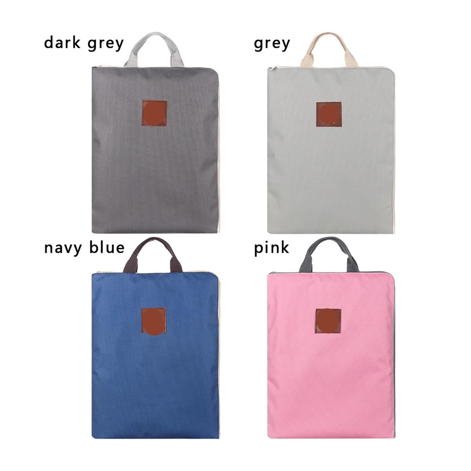 6pcs File Folder Large Canvas Zipper Multifunctional A4 Document Bag Business Briefcase Organizer Stationery Per Scrivania