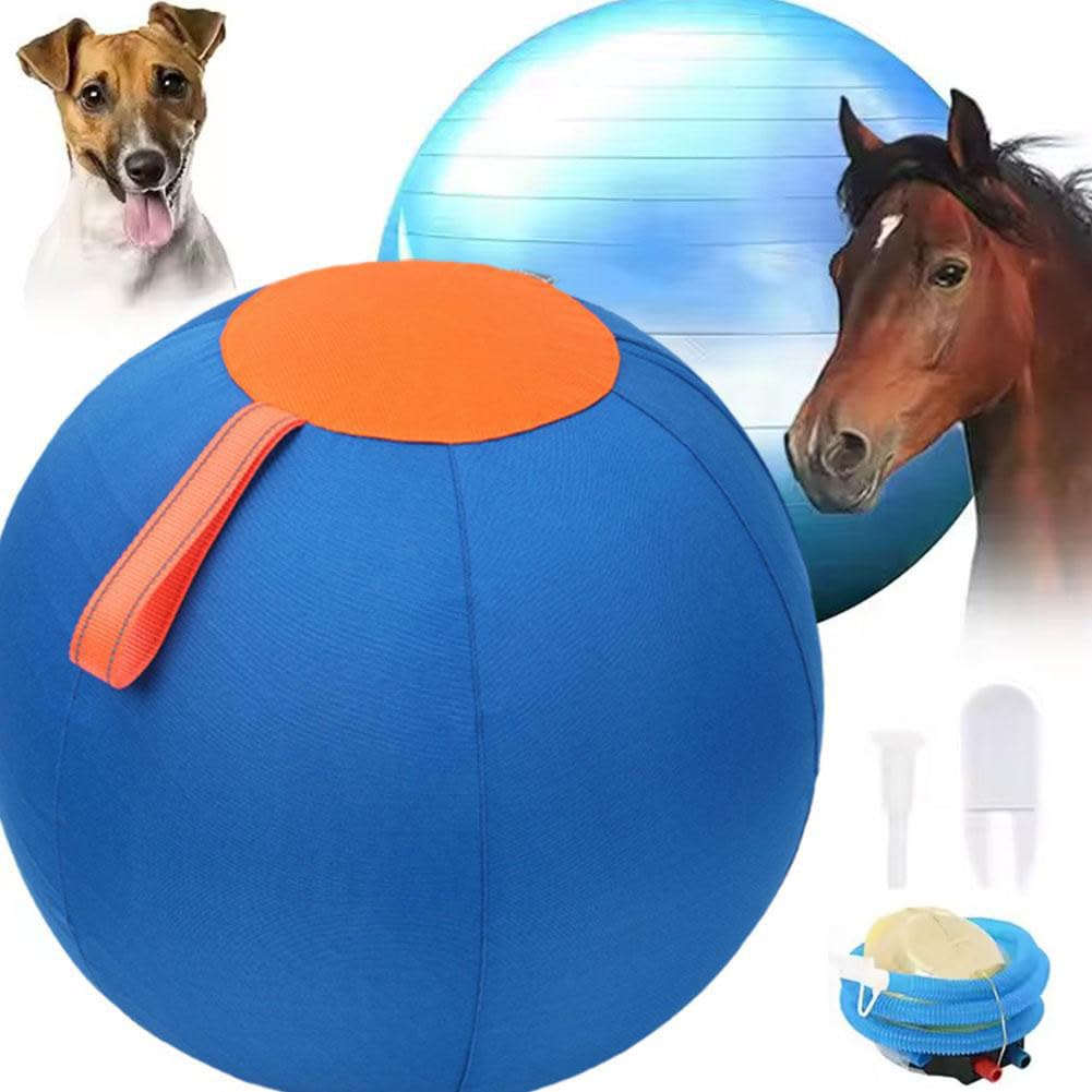 Herding Ball for Dogs,18/22/26 Inch Giant Dog Ball for Outdoor Exercise,Inflatable Large Herding Balls with Handle Strap & Polyester Cover, Scratch Resistant Interactive Dog for Trainin & Outdoor Play