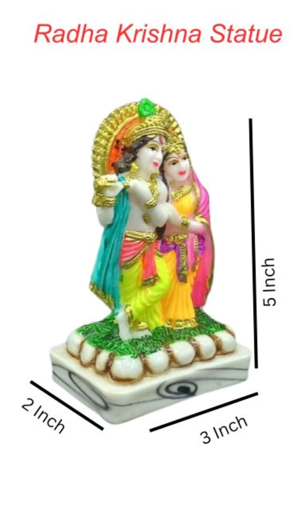 Amazon.co.jp: クリシュナとラーダの像、高さ5インチ、男性と女性の