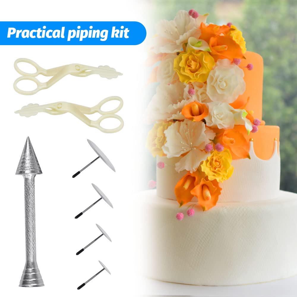 Set 4 Aghi Per Fiori Torta - Sollevatori Fiori Pasta Zucchero, Decorazione Torte Non Tossici