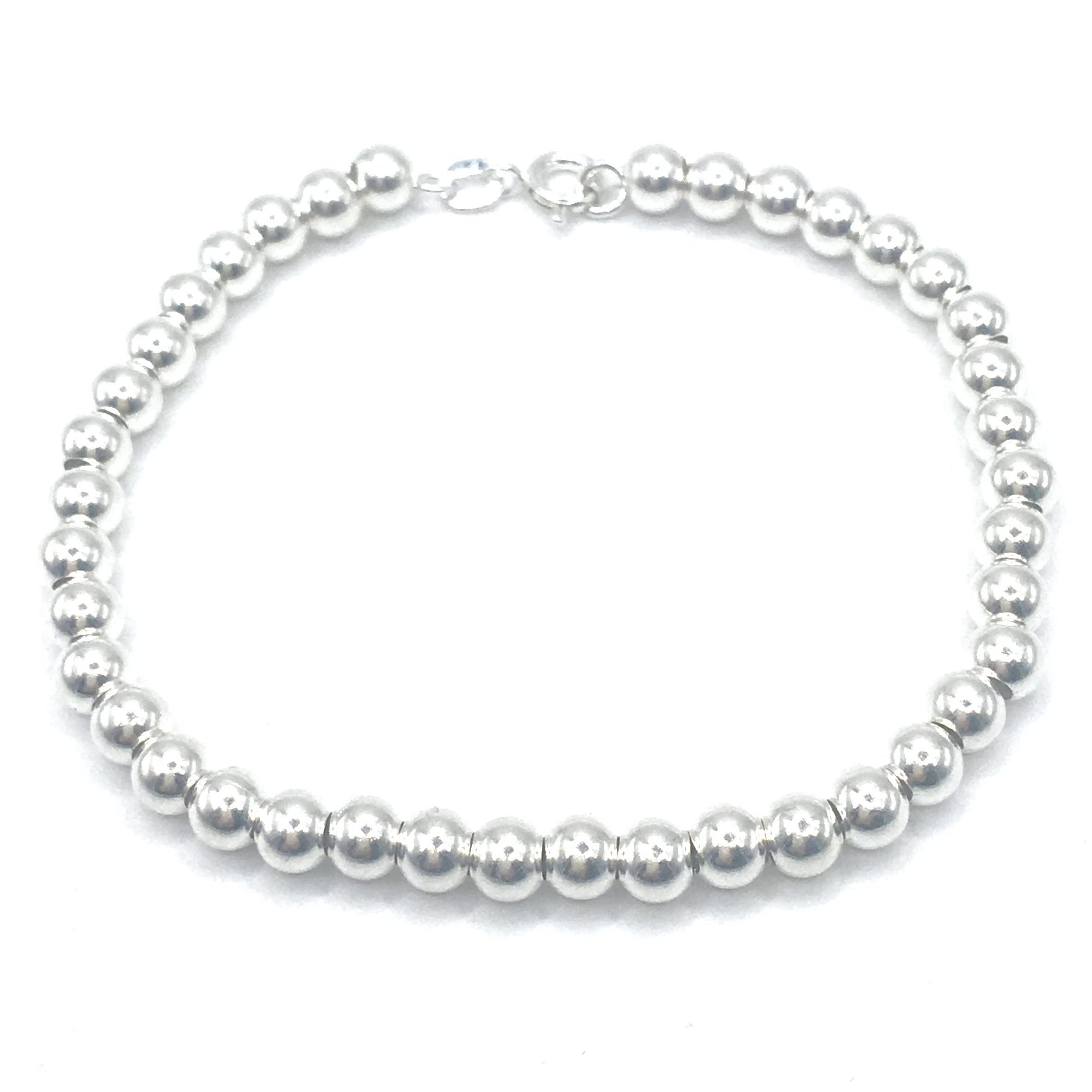 MASBARATA PULSERA BOLAS PLATA DE LEY.